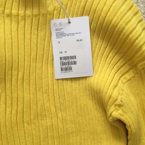 NWT Paris Atelier Medium Mock Neck Yellow Sweater - Picture 4 of 4